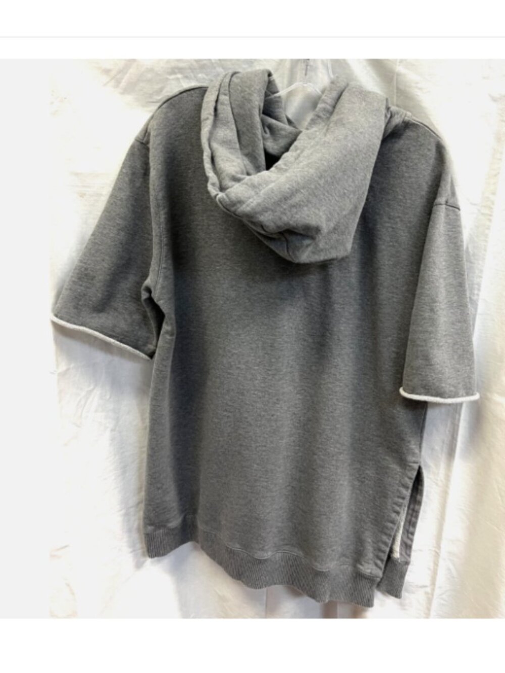 A.P.C. x KANYE WEST Short Sleeve Grey Hoodie Size L - Picture 2 of 4
